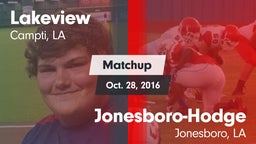 Matchup: Lakeview  vs. Jonesboro-Hodge  2016
