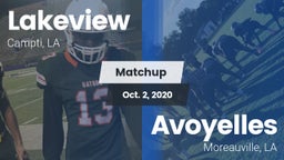 Matchup: Lakeview  vs. Avoyelles  2020
