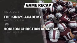 Recap: The King's Academy vs. Horizon Christian Academy  2016