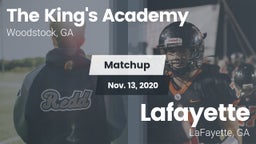 Matchup: The King's Academy vs. Lafayette  2020