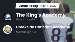 Recap: The King's Academy vs. Creekside Christian Academy 2022
