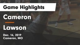 Cameron  vs Lawson  Game Highlights - Dec. 16, 2019