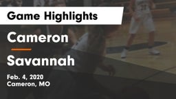 Cameron  vs Savannah Game Highlights - Feb. 4, 2020