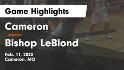 Cameron  vs Bishop LeBlond  Game Highlights - Feb. 11, 2020