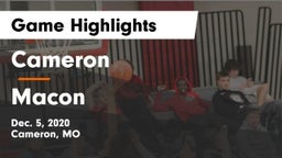 Cameron  vs Macon  Game Highlights - Dec. 5, 2020