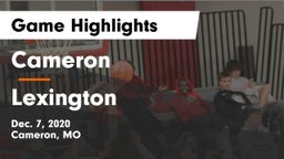 Cameron  vs Lexington  Game Highlights - Dec. 7, 2020