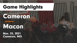 Cameron  vs Macon  Game Highlights - Nov. 23, 2021