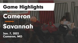 Cameron  vs Savannah  Game Highlights - Jan. 7, 2022