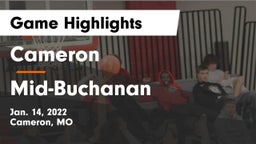 Cameron  vs Mid-Buchanan  Game Highlights - Jan. 14, 2022