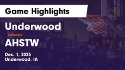 Underwood  vs AHSTW  Game Highlights - Dec. 1, 2023