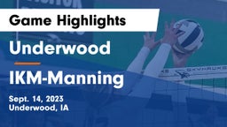 Underwood  vs IKM-Manning  Game Highlights - Sept. 14, 2023