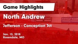 North Andrew  vs Jefferson - Conception Jct Game Highlights - Jan. 13, 2018