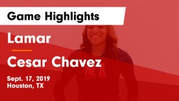 Lamar  vs Cesar Chavez Game Highlights - Sept. 17, 2019