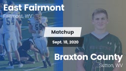 Matchup: East Fairmont High vs. Braxton County  2020