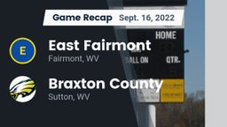 Recap: East Fairmont  vs. Braxton County  2022