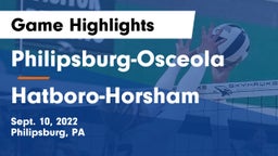 Philipsburg-Osceola  vs Hatboro-Horsham  Game Highlights - Sept. 10, 2022