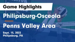 Philipsburg-Osceola  vs Penns Valley Area  Game Highlights - Sept. 15, 2022