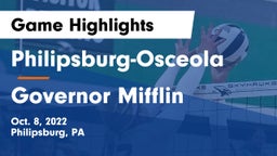 Philipsburg-Osceola  vs Governor Mifflin  Game Highlights - Oct. 8, 2022