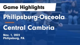 Philipsburg-Osceola  vs Central Cambria  Game Highlights - Nov. 1, 2022