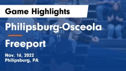 Philipsburg-Osceola  vs Freeport  Game Highlights - Nov. 16, 2022