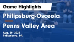 Philipsburg-Osceola  vs Penns Valley Area  Game Highlights - Aug. 29, 2023