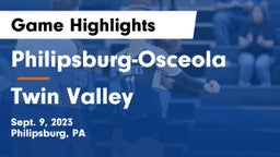 Philipsburg-Osceola  vs Twin Valley  Game Highlights - Sept. 9, 2023