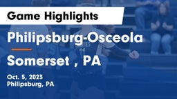 Philipsburg-Osceola  vs Somerset , PA Game Highlights - Oct. 5, 2023