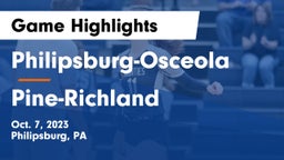 Philipsburg-Osceola  vs Pine-Richland  Game Highlights - Oct. 7, 2023