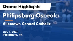 Philipsburg-Osceola  vs Allentown Central Catholic  Game Highlights - Oct. 7, 2023