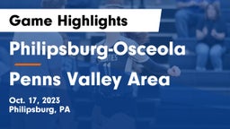 Philipsburg-Osceola  vs Penns Valley Area  Game Highlights - Oct. 17, 2023