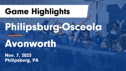 Philipsburg-Osceola  vs Avonworth  Game Highlights - Nov. 7, 2023