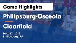 Philipsburg-Osceola  vs Clearfield  Game Highlights - Dec. 17, 2018