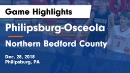 Philipsburg-Osceola  vs Northern Bedford County  Game Highlights - Dec. 28, 2018