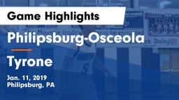 Philipsburg-Osceola  vs Tyrone  Game Highlights - Jan. 11, 2019