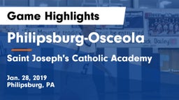 Philipsburg-Osceola  vs Saint Joseph's Catholic Academy Game Highlights - Jan. 28, 2019