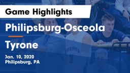 Philipsburg-Osceola  vs Tyrone  Game Highlights - Jan. 10, 2020