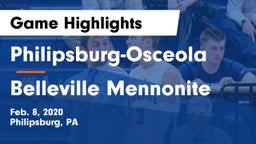 Philipsburg-Osceola  vs Belleville Mennonite Game Highlights - Feb. 8, 2020