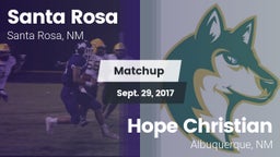 Matchup: Santa Rosa High vs. Hope Christian  2017