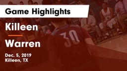 Killeen  vs Warren  Game Highlights - Dec. 5, 2019