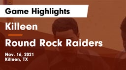 Killeen  vs Round Rock Raiders  Game Highlights - Nov. 16, 2021