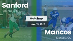 Matchup: Sanford  vs. Mancos  2020