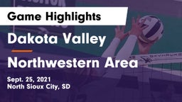 Dakota Valley  vs Northwestern Area  Game Highlights - Sept. 25, 2021