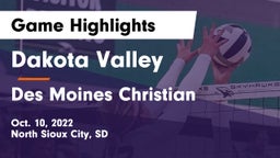 Dakota Valley  vs Des Moines Christian  Game Highlights - Oct. 10, 2022