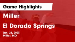 Miller  vs El Dorado Springs  Game Highlights - Jan. 21, 2023