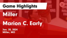 Miller  vs Marion C. Early Game Highlights - Jan. 20, 2024