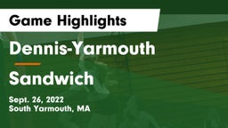 Dennis-Yarmouth  vs Sandwich Game Highlights - Sept. 26, 2022