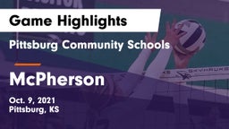 Pittsburg Community Schools vs McPherson  Game Highlights - Oct. 9, 2021
