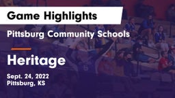 Pittsburg Community Schools vs Heritage Game Highlights - Sept. 24, 2022