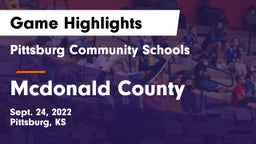 Pittsburg Community Schools vs Mcdonald County Game Highlights - Sept. 24, 2022