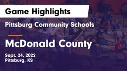 Pittsburg Community Schools vs McDonald County Game Highlights - Sept. 24, 2022